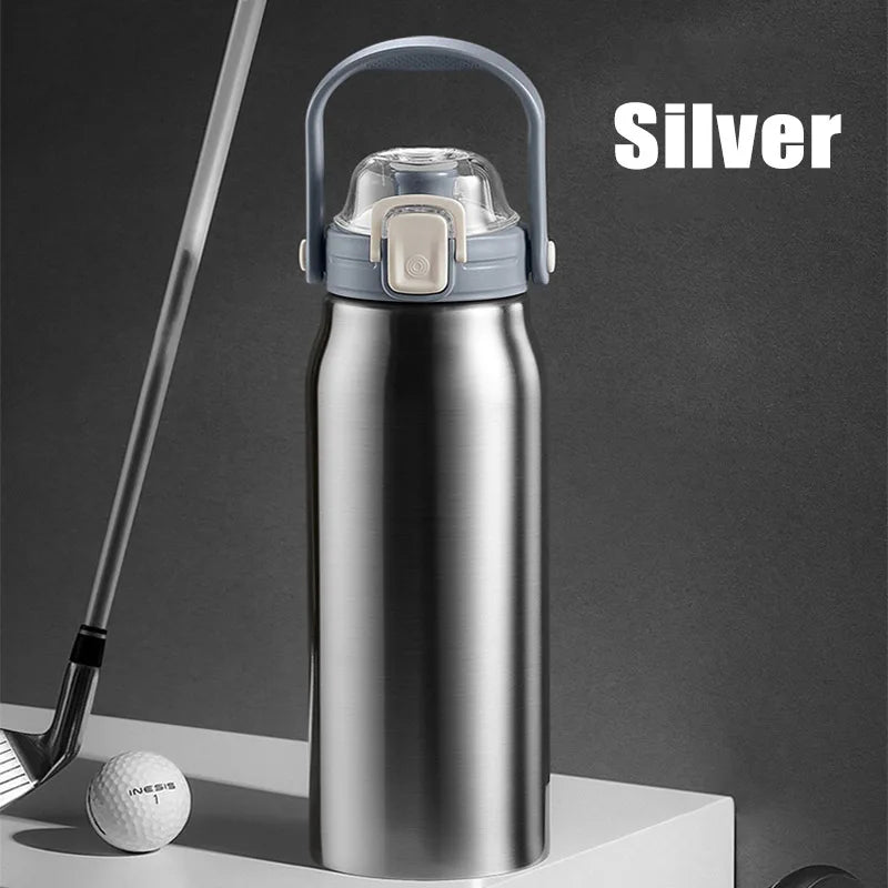 2L Tumbler Thermo Bottle Large Capacity with Straw Stainless Steel Thermal Water Bottle Cold and Hot Thermo Cup Vacuum Flask Gym