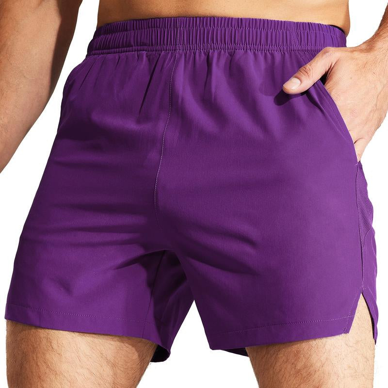 MIER Men'S 5‘’ Running Shorts, Lightweight Quick Dry Comfy Breathable Elastic Waist Athletic Shorts with Drawstring, for Running Gym Workout Joggers, Tiktok Shop Store, Year End Sale