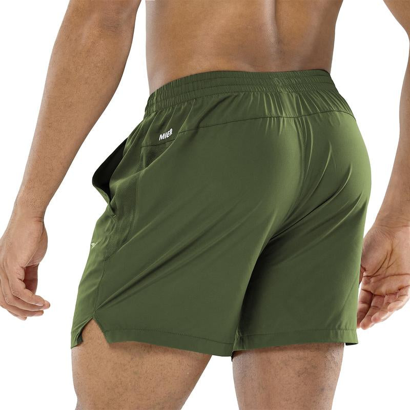 MIER Men'S 5‘’ Running Shorts, Lightweight Quick Dry Comfy Breathable Elastic Waist Athletic Shorts with Drawstring, for Running Gym Workout Joggers, Tiktok Shop Store, Year End Sale